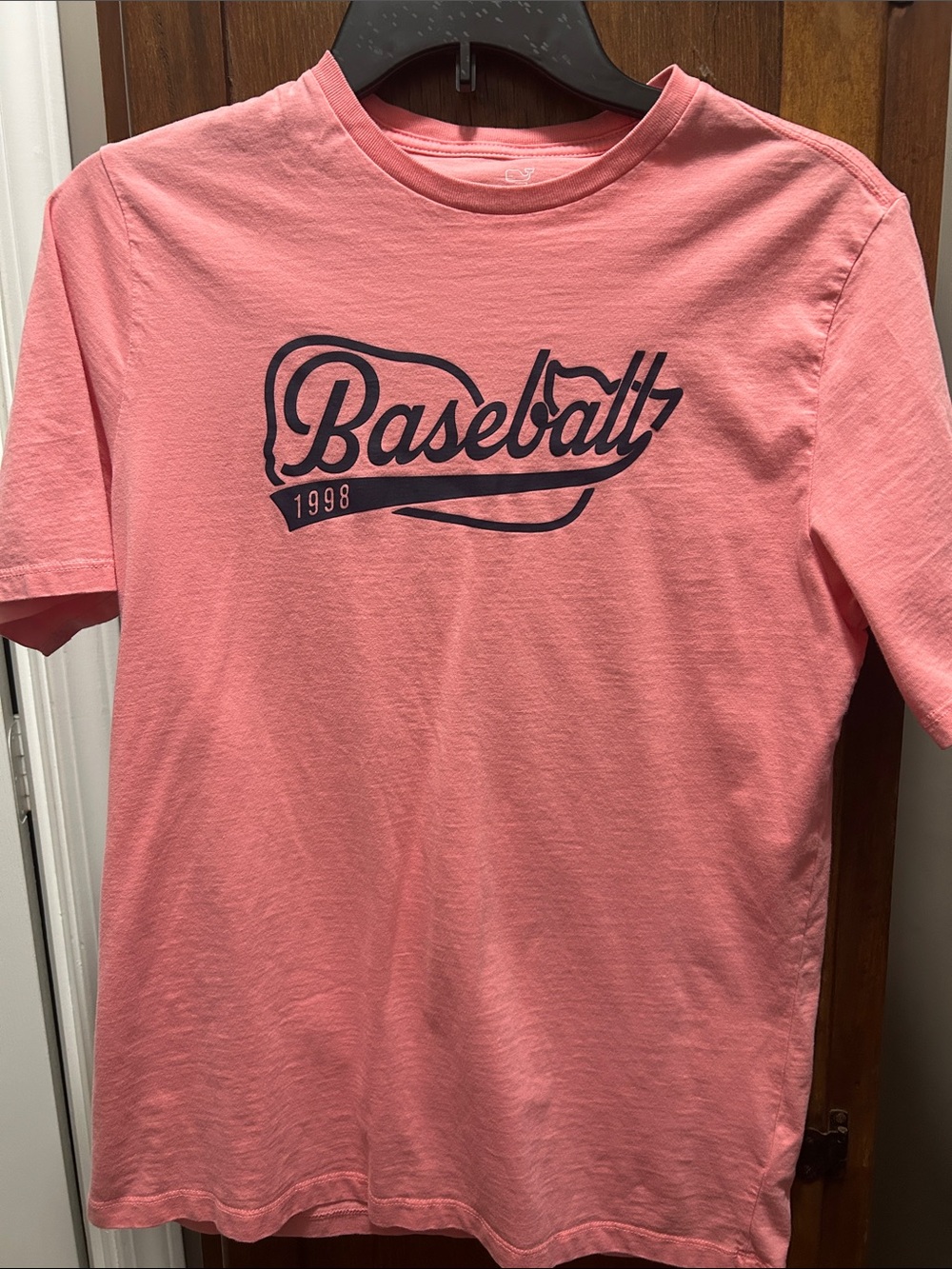 Vineyard Vines YXL Baseball Graphic Tee in Coral Pink